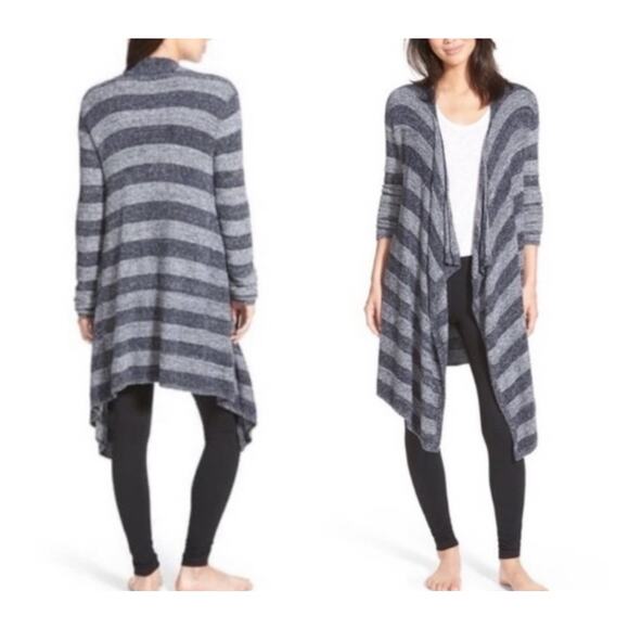 BAREFOOT DREAMS  BAMBOO CHIC KNIT CARDIGAN SWEATER WOMEN'S SMALL / MEDIUM DRAPED - Picture 1 of 16